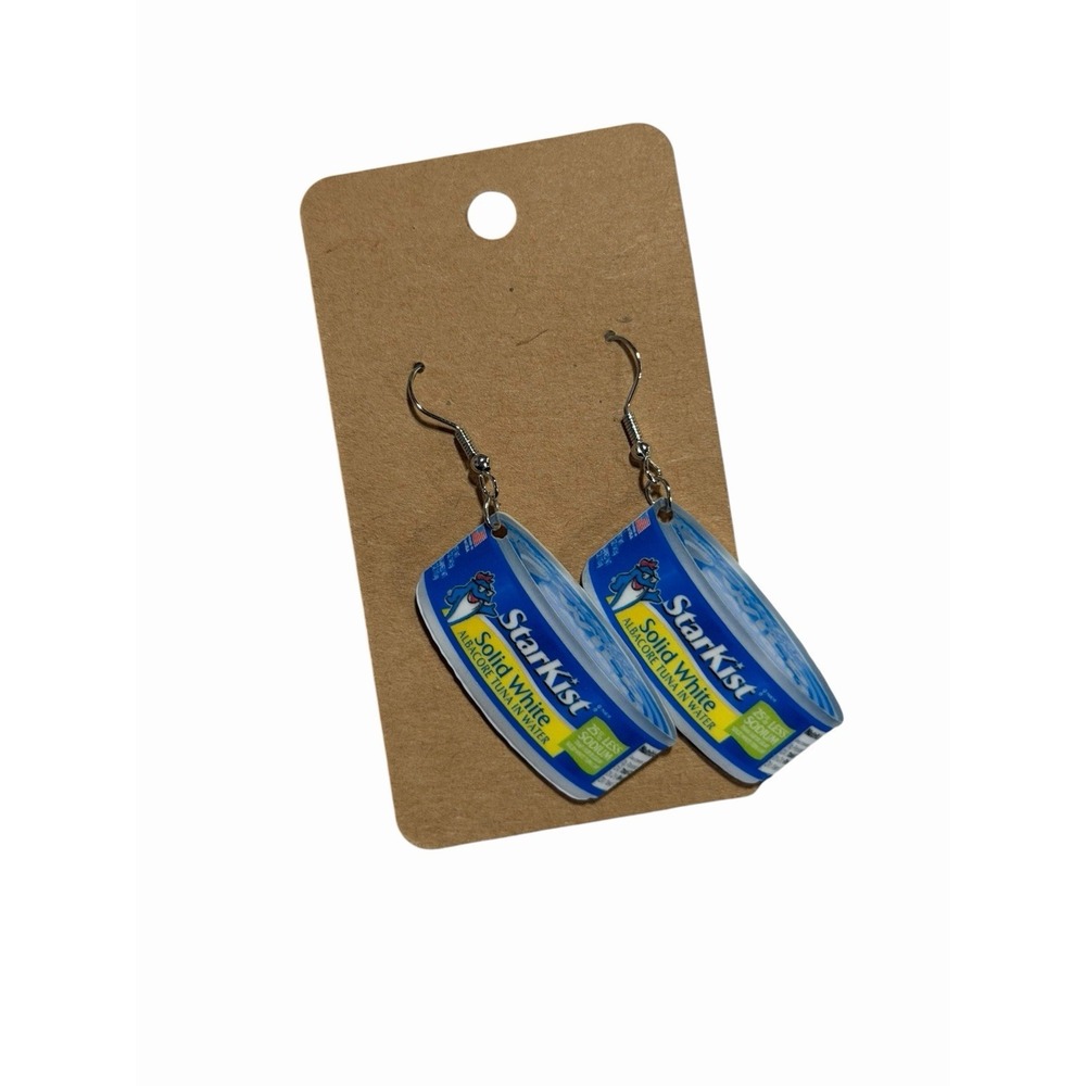 New Novelty Fashion Earrings can of tuna‎ food